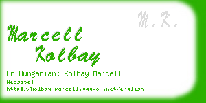 marcell kolbay business card